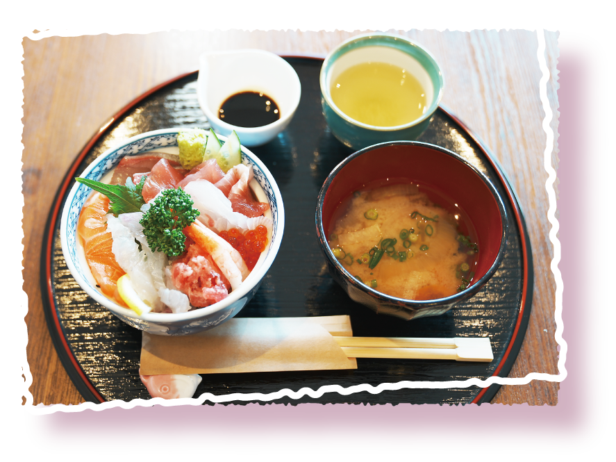 Sashimi rice bowl set
