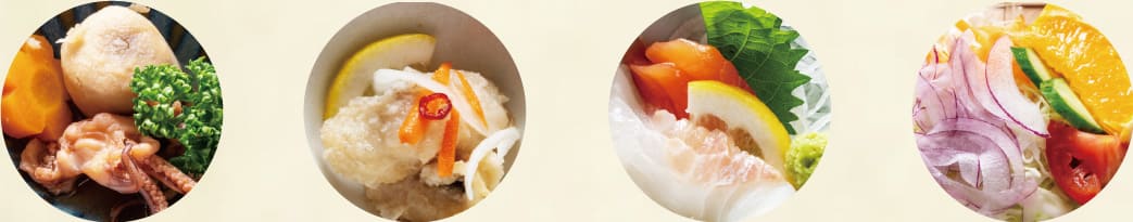 Dishes using fresh seafood from Onomichi