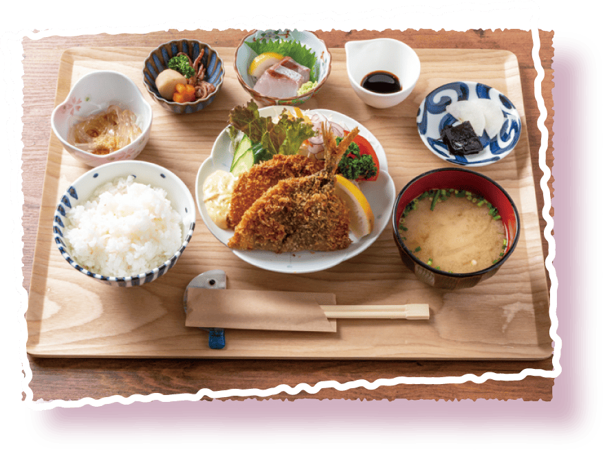 アジのフライ定食